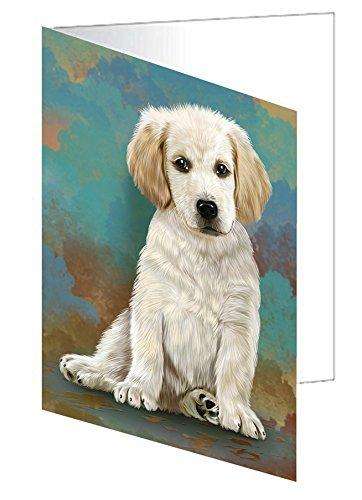Labrador Puppy Dog Handmade Artwork Assorted Pets Greeting Cards and Note Cards with Envelopes for All Occasions and Holiday Seasons