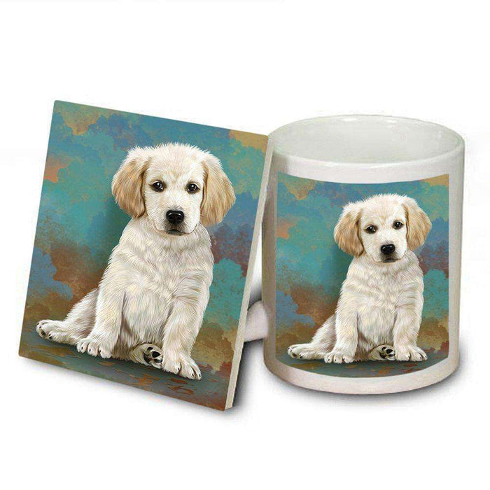 Labrador Puppy Dog Mug and Coaster Set