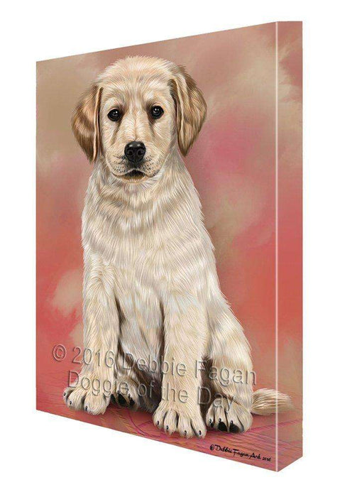 Labrador Puppy Dog Painting Printed on Canvas Wall Art
