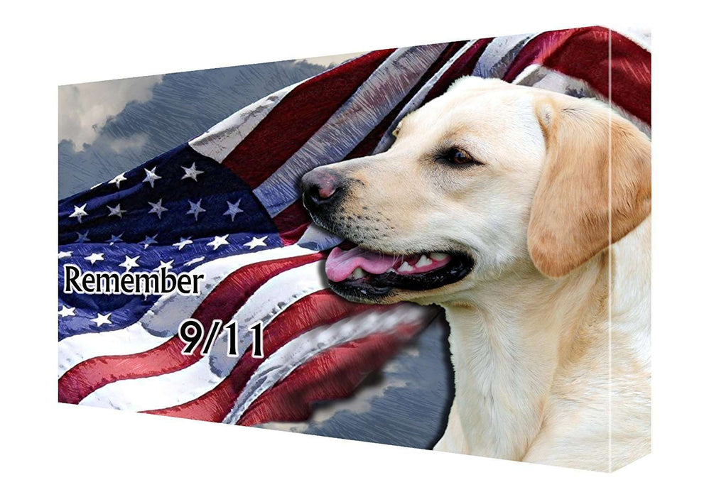 Labrador Retriever Dog Canvas 18 x 24 Patriotic