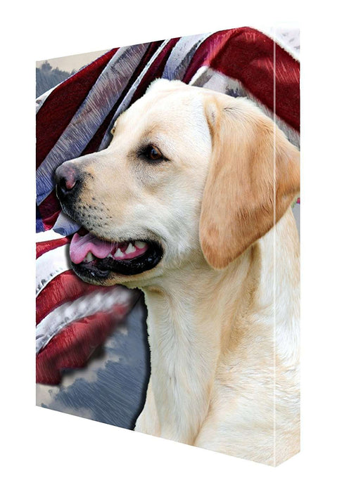 Labrador Retriever Dog Canvas 18 x 24 Patriotic