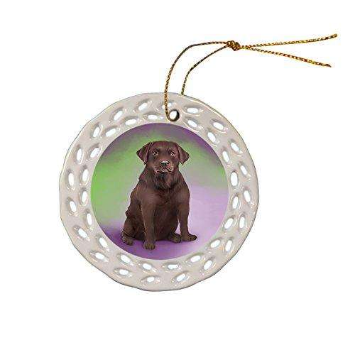 Labrador Retriever Dog Ceramic Doily Ornament DPOR48325