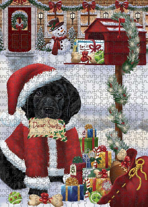 Labrador Retriever Dog Dear Santa Letter Christmas Holiday Mailbox Puzzle with Photo Tin PUZL82784