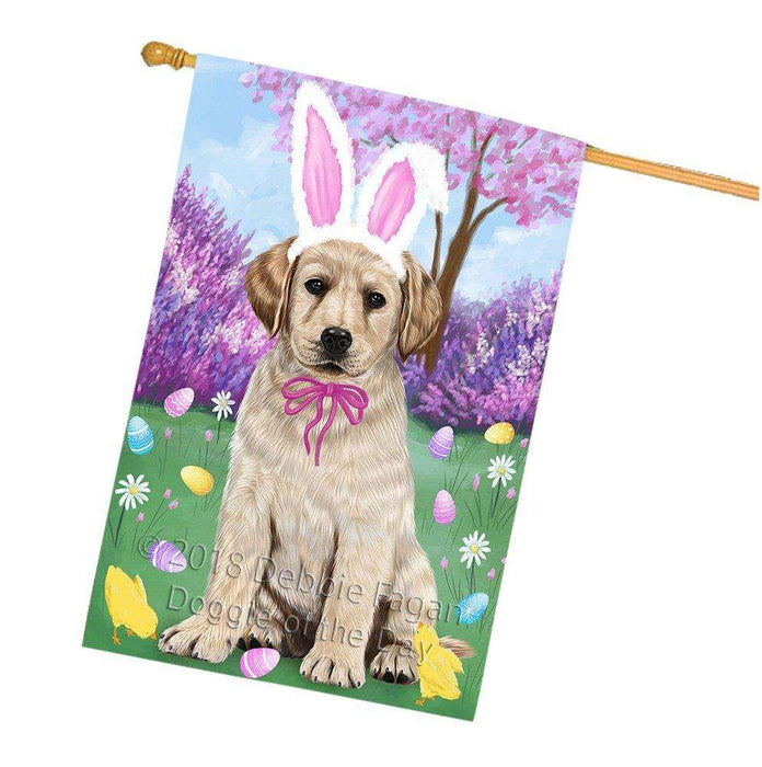Labrador Retriever Dog Easter Holiday House Flag FLG49135