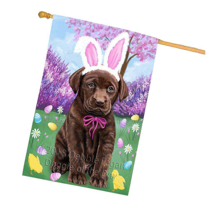 Labrador Retriever Dog Easter Holiday House Flag FLG49137