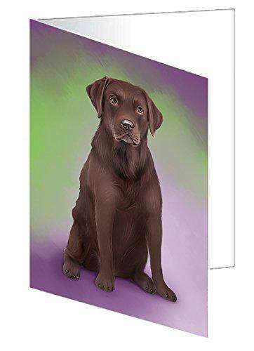 Labrador Retriever Dog Handmade Artwork Assorted Pets Greeting Cards and Note Cards with Envelopes for All Occasions and Holiday Seasons GCD48953
