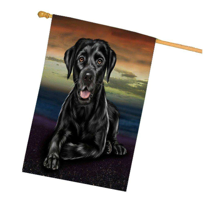 Labrador Retriever Dog House Flag