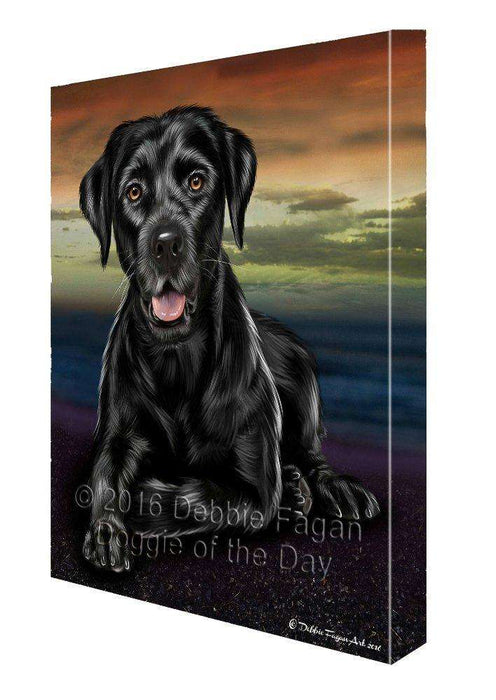 Labrador Retriever Dog Painting Printed on Canvas Wall Art