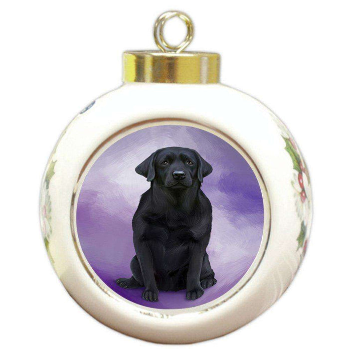 Labrador Retriever Dog Round Ball Christmas Ornament RBPOR48323