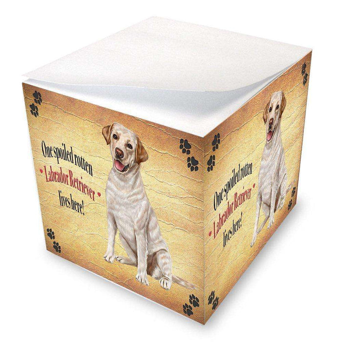 Labrador Retriever Spoiled Rotten Dog Note Cube