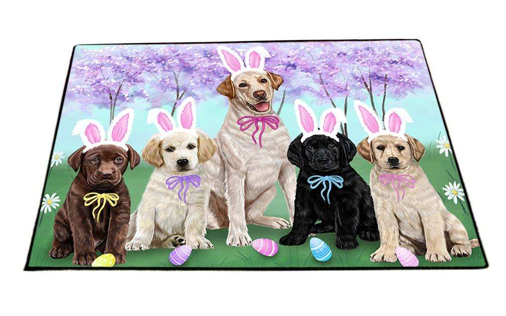 Labrador Retrievers Dog Easter Holiday Floormat FLMS49593