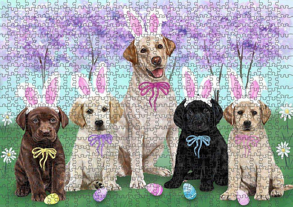 Labrador Retrievers Dog Easter Holiday Puzzle with Photo Tin PUZL50073