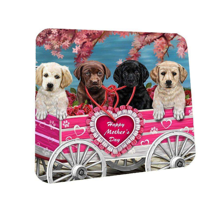 Labrador w/ Puppies Mother's Day Dogs Coasters (Set of 4)