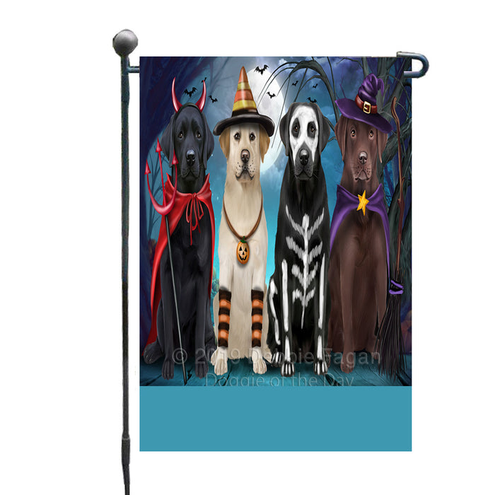 Personalized Happy Halloween Trick or Treat Labrador Dogs Custom Garden Flag GFLG64362