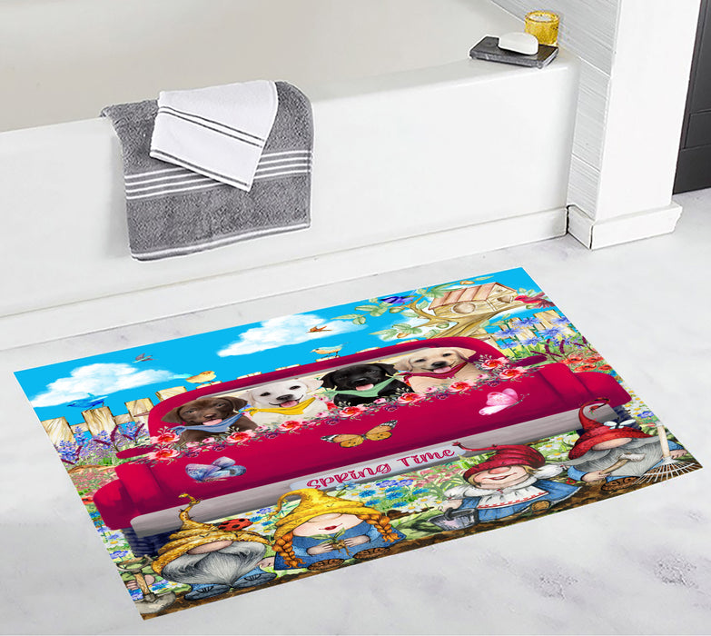 Labrador Retriever Custom Bath Mat, Explore a Variety of Personalized Designs, Anti-Slip Bathroom Pet Rug Mats, Dog Lover's Gifts