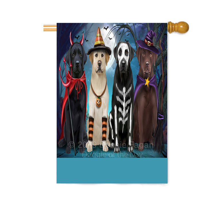 Personalized Happy Halloween Trick or Treat Labrador Dogs Custom House Flag FLG64053