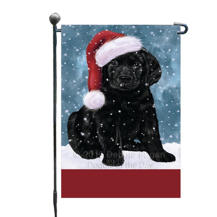 Personalized Let It Snow Happy Holidays Labrador Dog Custom Garden Flags GFLG-DOTD-A62364