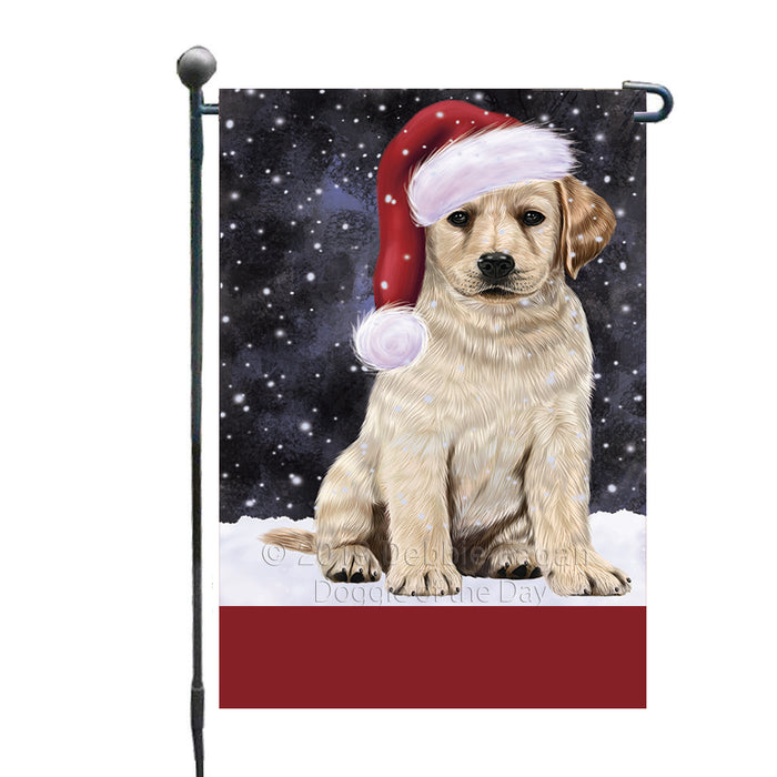 Personalized Let It Snow Happy Holidays Labrador Dog Custom Garden Flags GFLG-DOTD-A62365