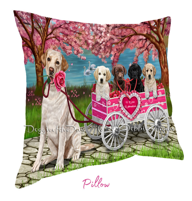 Mother's Day Gift Basket Labrador Dogs Blanket, Pillow, Coasters, Magnet, Coffee Mug and Ornament