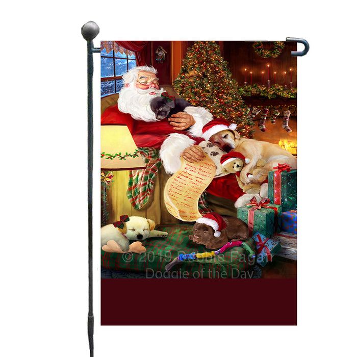 Personalized Maine Coon Cats and Kittens Sleeping with Santa Custom Garden Flags GFLG-DOTD-A62645