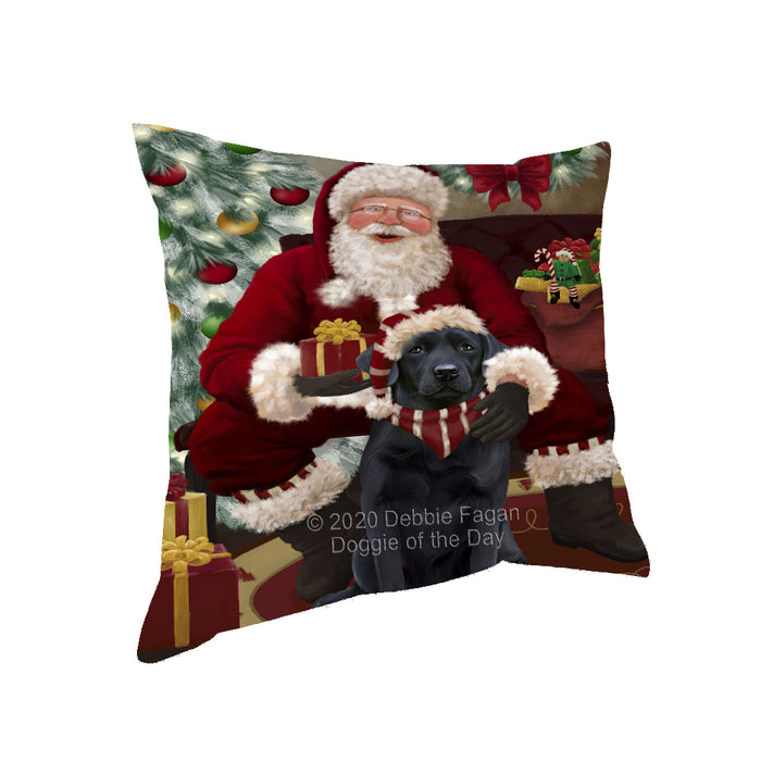 Santa's Christmas Surprise Labrador Dog Pillow PIL87228