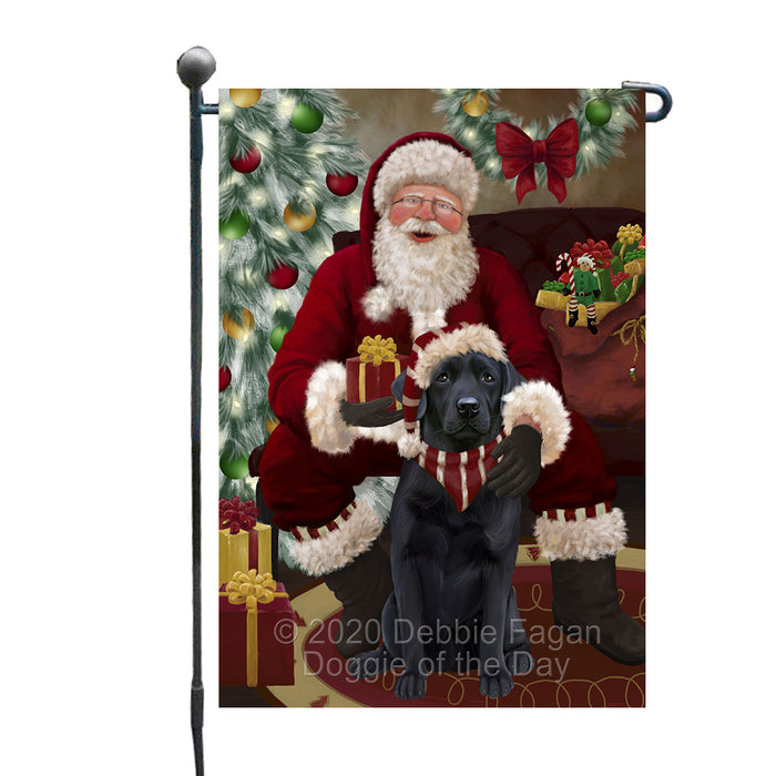 Santa's Christmas Surprise Labrador Dog Garden Flag GFLG66752