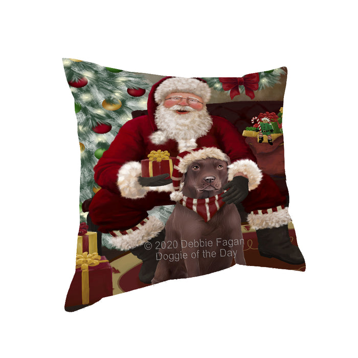Santa's Christmas Surprise Labrador Dog Pillow PIL87236