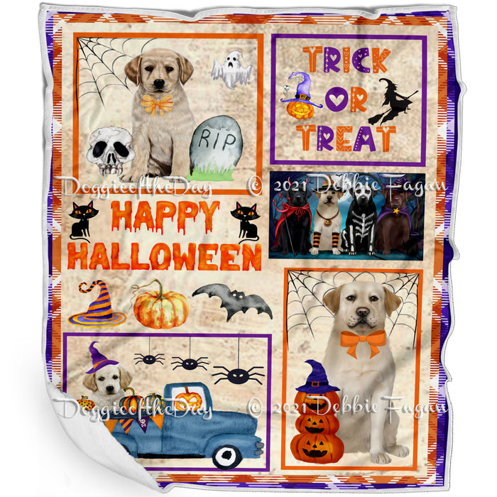 Happy Halloween Trick or Treat Labrador Retriever Dogs Blanket BLNKT143760