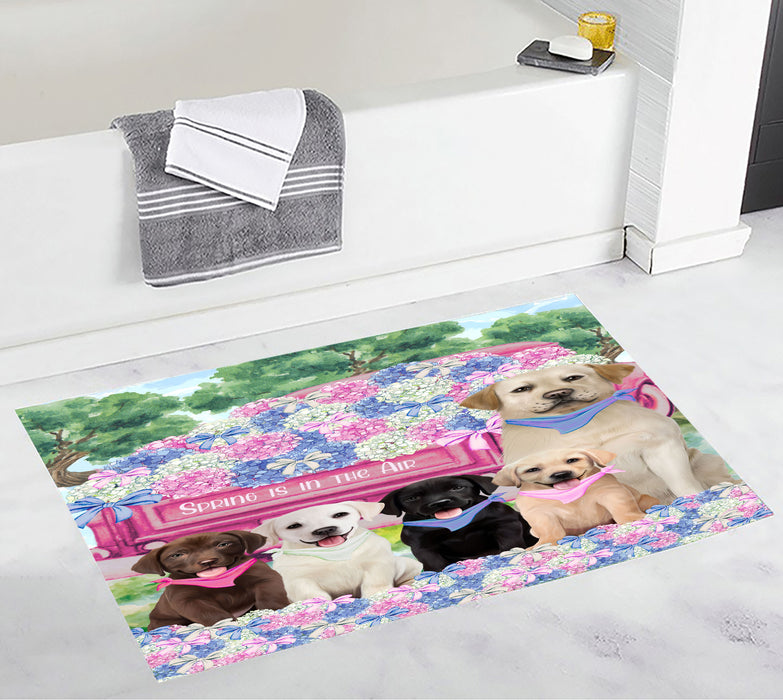 Labrador Retriever Custom Bath Mat, Explore a Variety of Personalized Designs, Anti-Slip Bathroom Pet Rug Mats, Dog Lover's Gifts