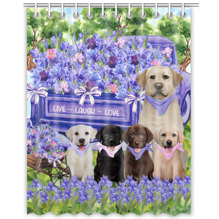 Labrador Retriever Shower Curtain, Personalized Bathtub Curtains for Bathroom Decor with Hooks, Explore a Variety of Designs, Custom, Pet Gift for Dog Lovers