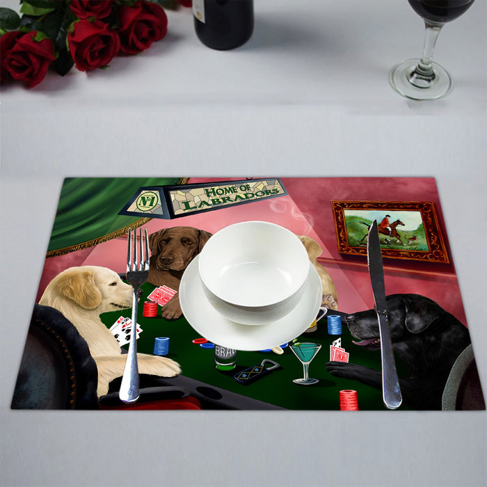 Home of  Labrador Dogs Playing Poker Placemat