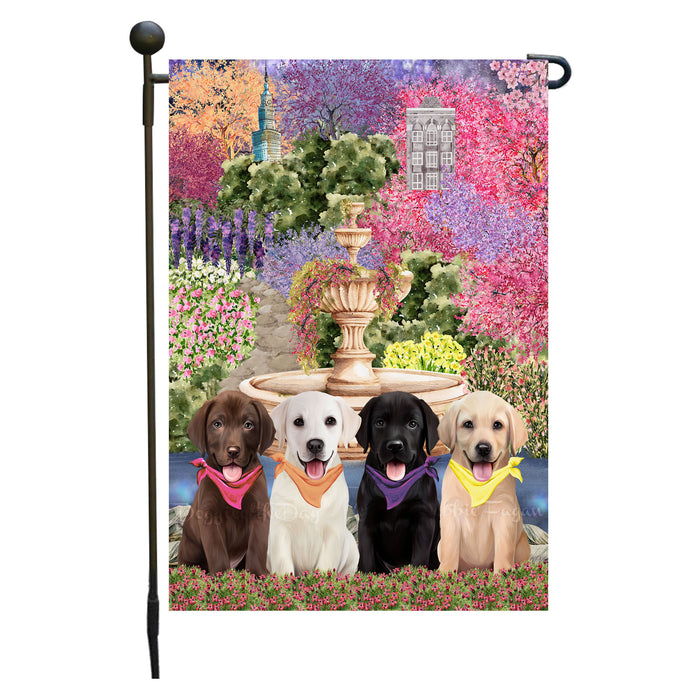 Labrador Retriever Dogs Garden Flag: Explore a Variety of Designs, Weather Resistant, Double-Sided, Custom, Personalized, Outside Garden Yard Decor, Flags for Dog and Pet Lovers