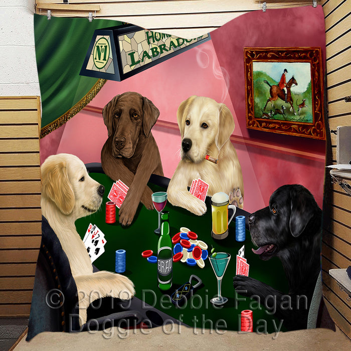 Home of  Labrador Dogs Playing Poker Quilt