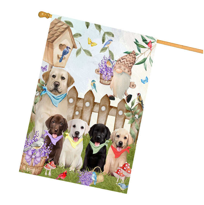 Labrador Retriever Dogs House Flag: Explore a Variety of Designs, Custom, Personalized, Weather Resistant, Double-Sided, Home Outside Yard Decor for Dog and Pet Lovers