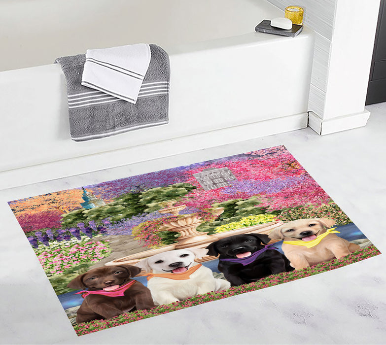 Labrador Retriever Custom Bath Mat, Explore a Variety of Personalized Designs, Anti-Slip Bathroom Pet Rug Mats, Dog Lover's Gifts