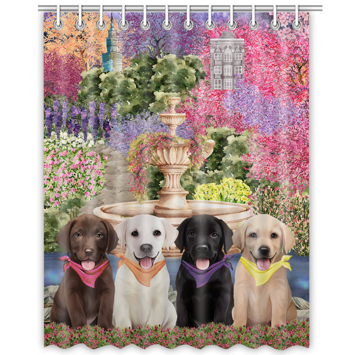Labrador Retriever Shower Curtain, Explore a Variety of Personalized Designs, Custom, Waterproof Bathtub Curtains with Hooks for Bathroom, Dog Gift for Pet Lovers