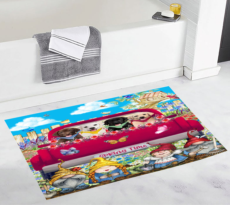 Labrador Retriever Bath Mat: Non-Slip Bathroom Rug Mats, Custom, Explore a Variety of Designs, Personalized, Gift for Pet and Dog Lovers