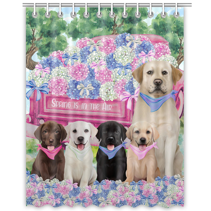 Labrador Retriever Shower Curtain: Explore a Variety of Designs, Halloween Bathtub Curtains for Bathroom with Hooks, Personalized, Custom, Gift for Pet and Dog Lovers