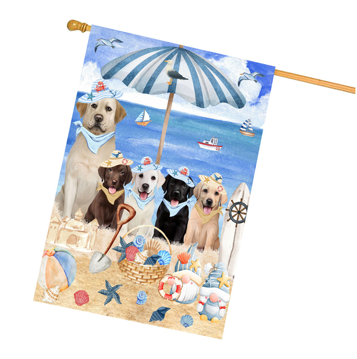Labrador Retriever Dogs House Flag, Double-Sided Home Outside Yard Decor, Explore a Variety of Designs, Custom, Weather Resistant, Personalized, Gift for Dog and Pet Lovers