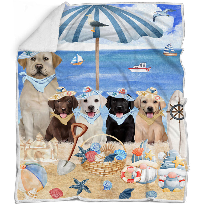 Labrador Retriever Bed Blanket, Explore a Variety of Designs, Personalized, Throw Sherpa, Fleece and Woven, Custom, Soft and Cozy, Dog Gift for Pet Lovers