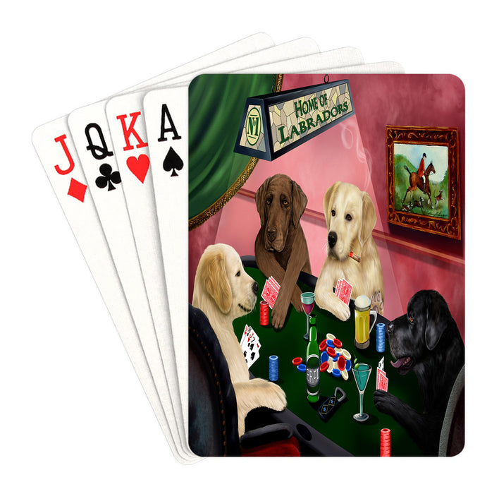 Home of Labrador Dogs Playing Poker Playing Card Decks
