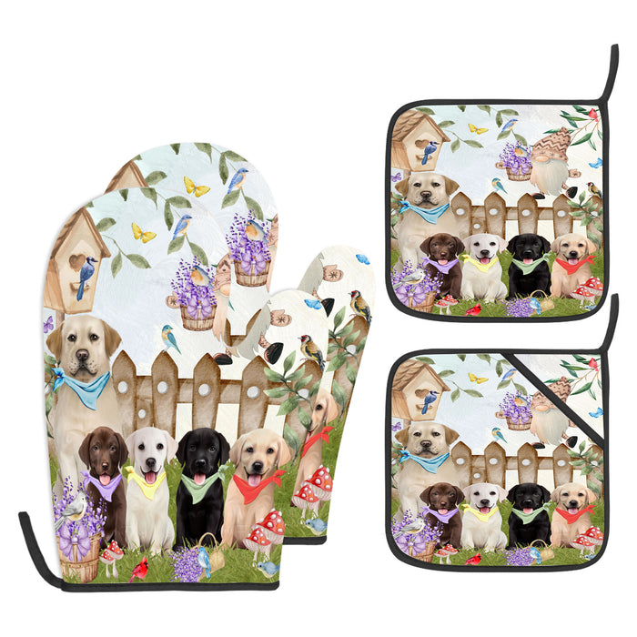 Labrador Retriever Oven Mitts and Pot Holder Set: Explore a Variety of Designs, Custom, Personalized, Kitchen Gloves for Cooking with Potholders, Gift for Dog Lovers