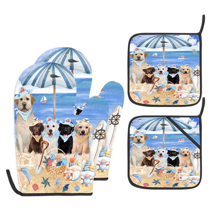 Labrador Retriever Oven Mitts and Pot Holder Set: Explore a Variety of Designs, Personalized, Potholders with Kitchen Gloves for Cooking, Custom, Halloween Gifts for Dog Mom