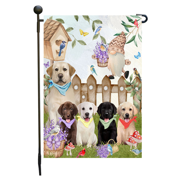 Labrador Retriever Dogs Garden Flag: Explore a Variety of Designs, Custom, Personalized, Weather Resistant, Double-Sided, Outdoor Garden Yard Decor for Dog and Pet Lovers