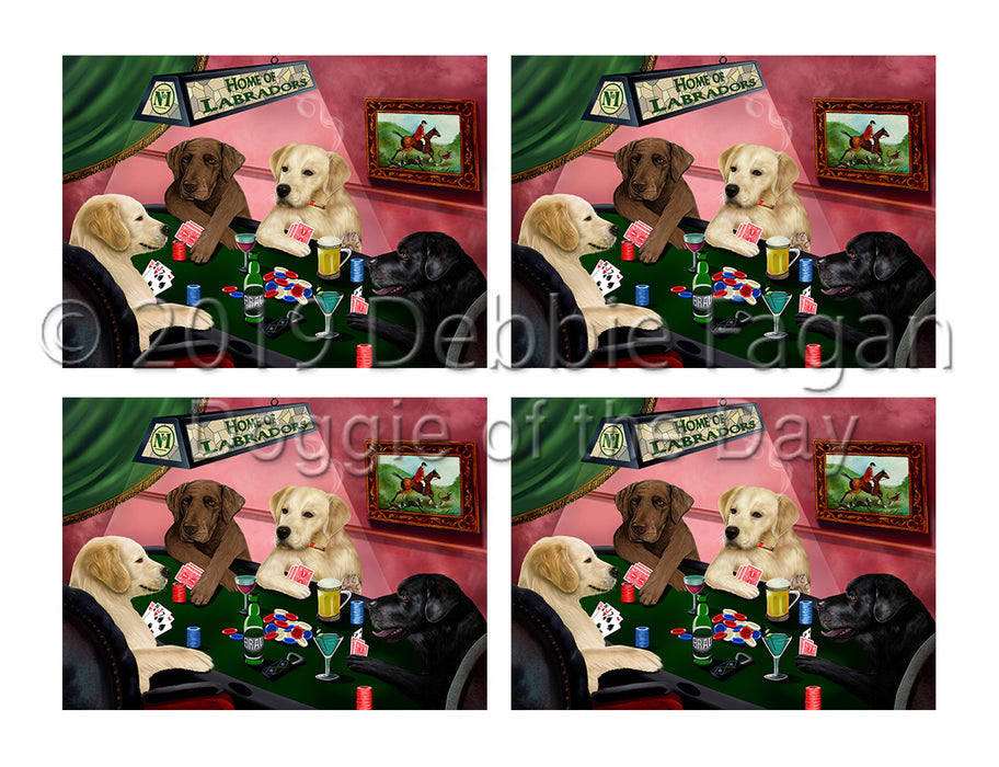 Home of  Labrador Dogs Playing Poker Placemat