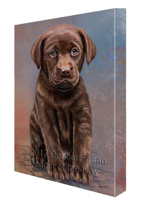 Labradors Puppy Dog Painting Printed on Canvas Wall Art Signed