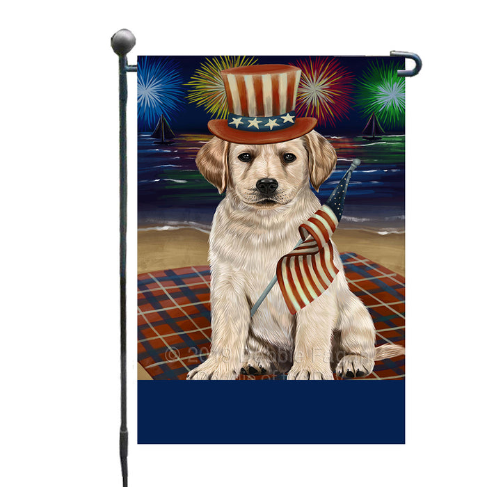 Personalized 4th of July Firework Labrador Dog Custom Garden Flags GFLG-DOTD-A57962