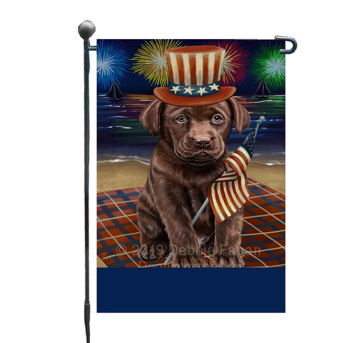 Personalized 4th of July Firework Labrador Dog Custom Garden Flags GFLG-DOTD-A57963