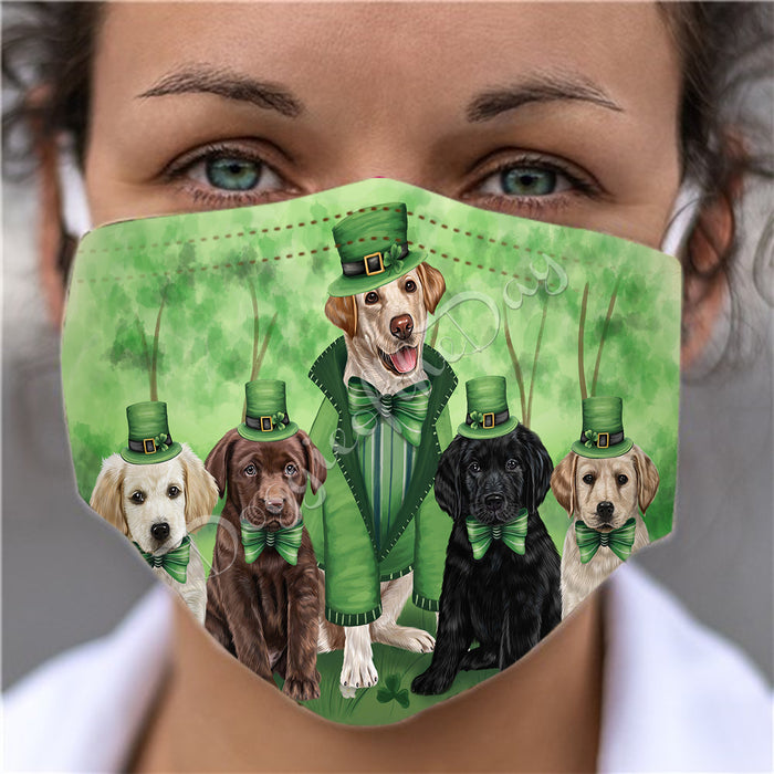 St. Patricks Day Irish Labrador Dogs Face Mask FM50164