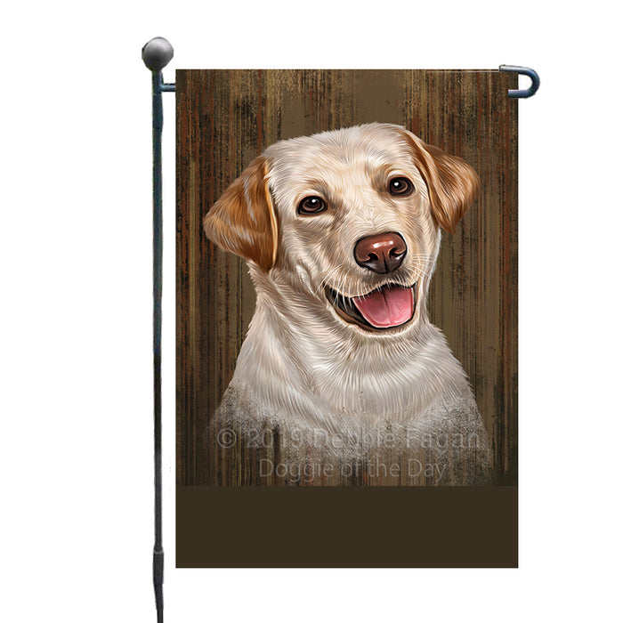 Personalized Rustic Labrador Dog Custom Garden Flag GFLG63550